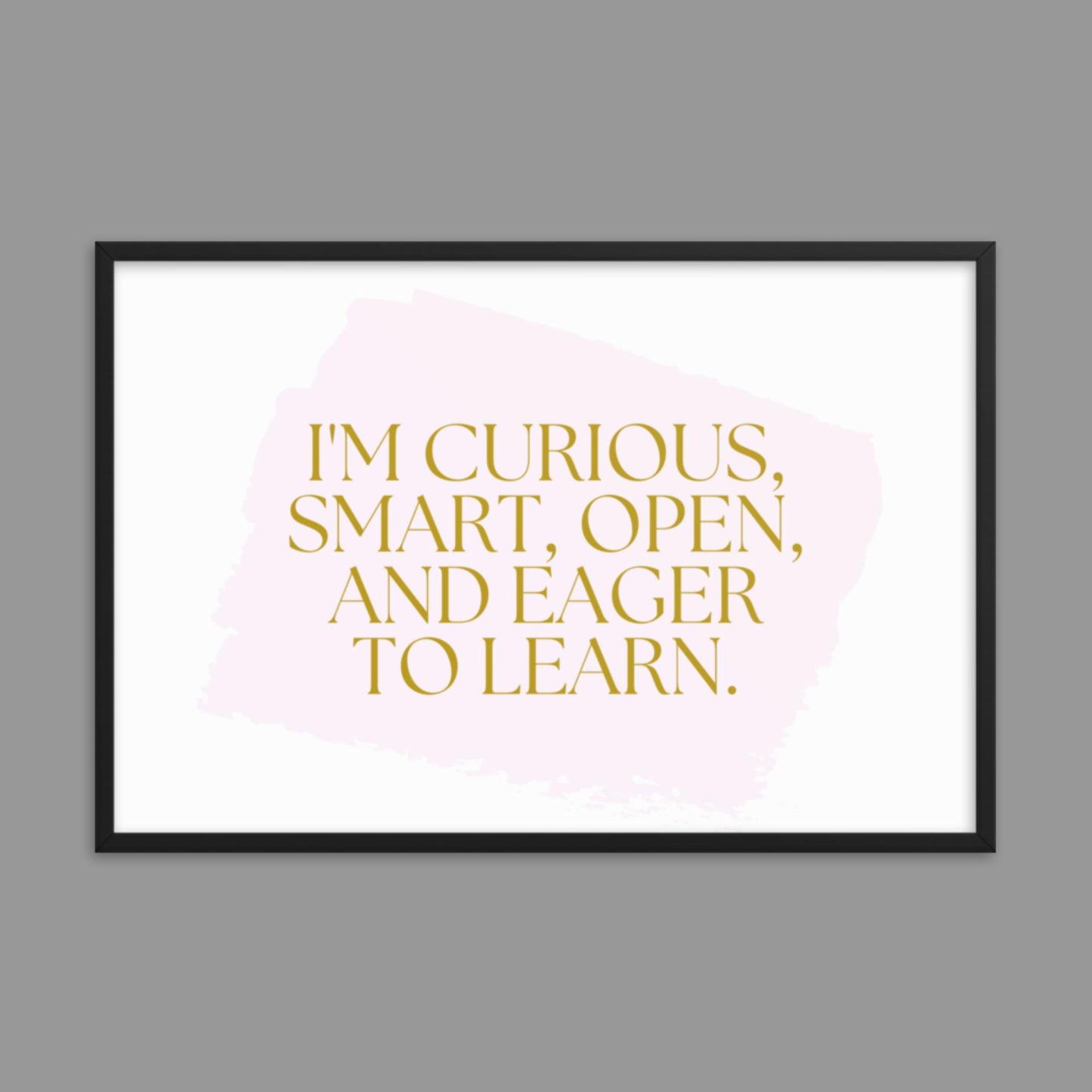 Eager to Learn - Framed poster