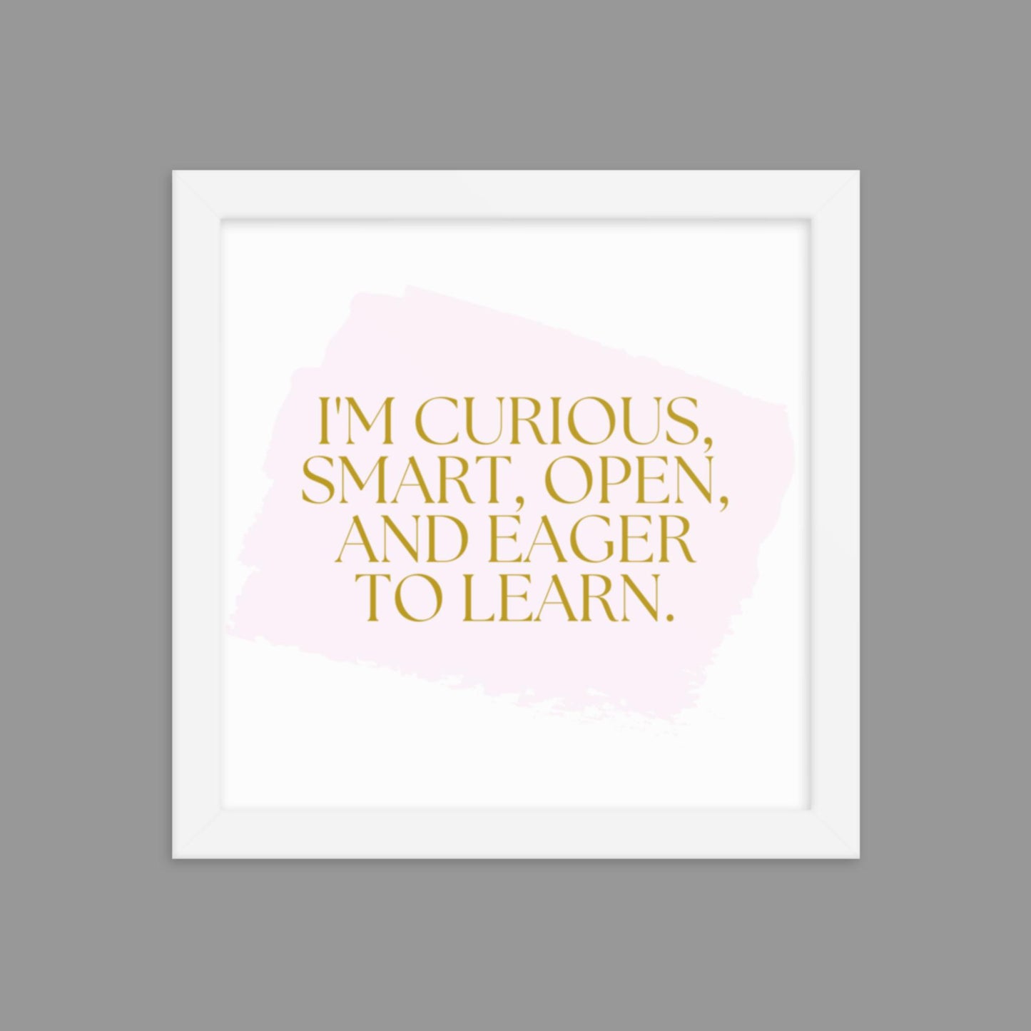 Eager to Learn - Framed poster