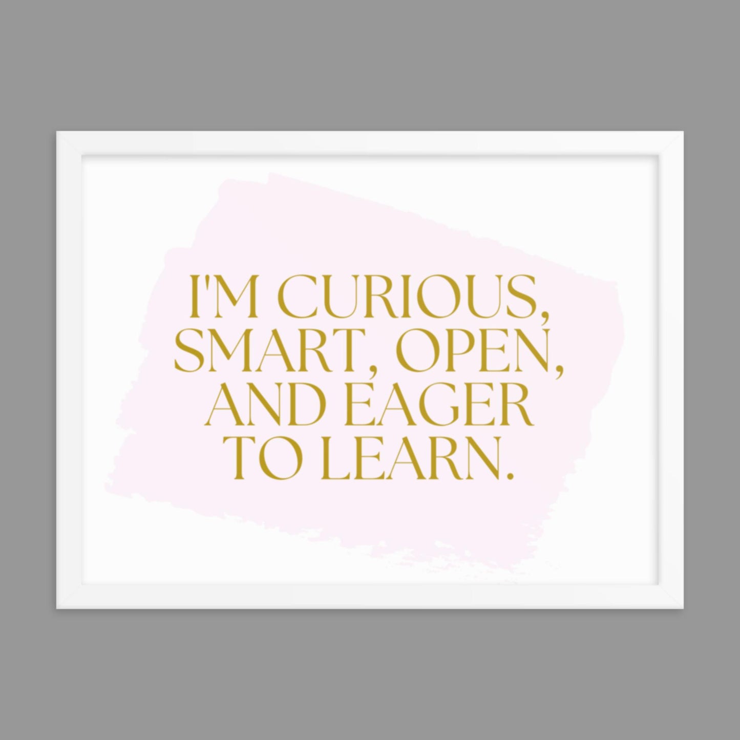 Eager to Learn - Framed poster