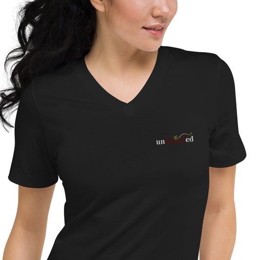 unLIMITed - Unisex Short Sleeve V-Neck T-Shirt